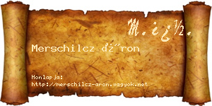 Merschilcz Áron névjegykártya